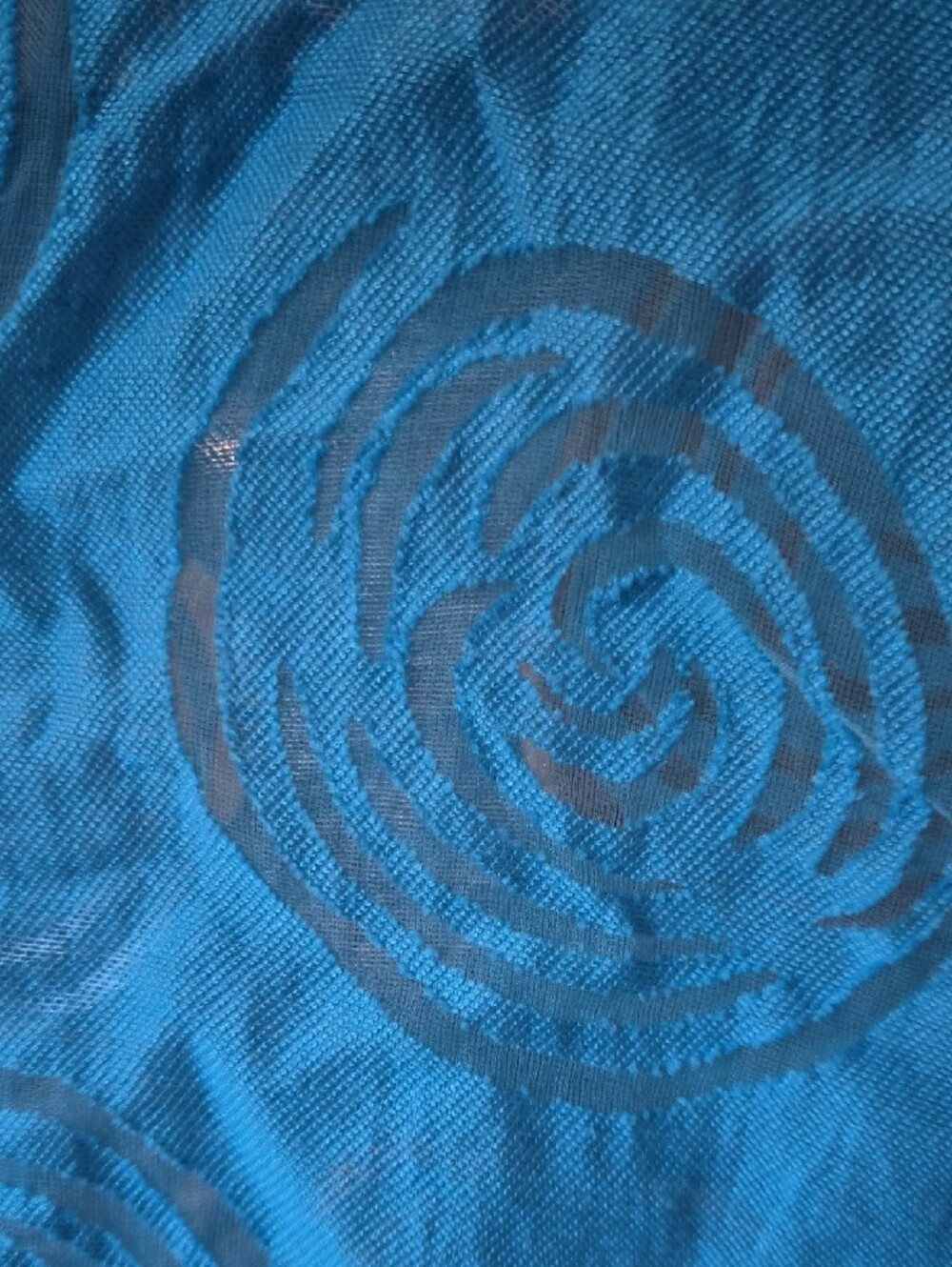 Notations Turquoise Button-Up Shirt with Swirl Accent - Picture 4 of 6